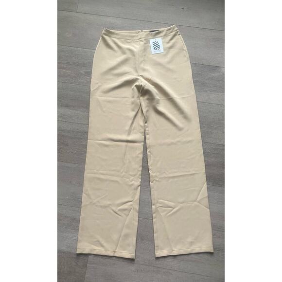 NWT Blithe Los Angeles Tan Wide Leg Trouser‎ Size Large - Picture 1 of 3